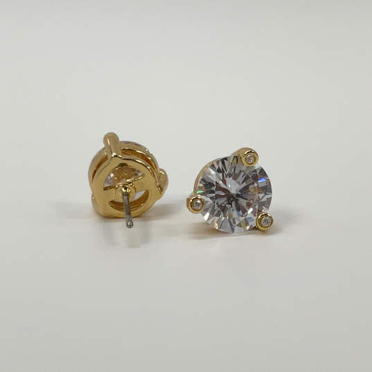 Designer Kate Spade Gold-Tone Cubic Zirconia Classic Stud Earrings image number 3