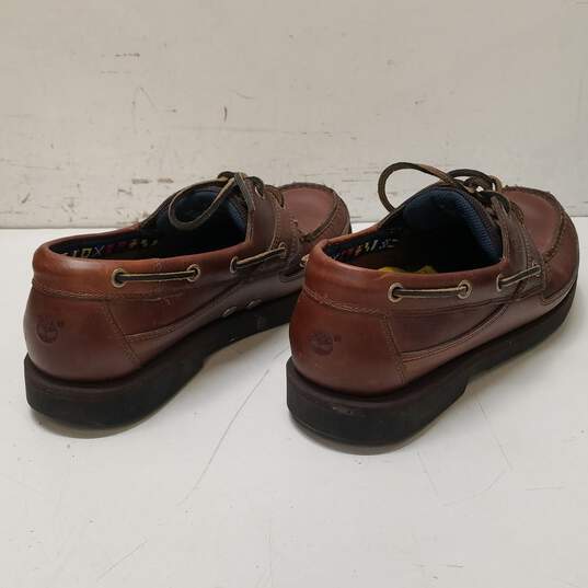 Timberland Brown Leather Echo Bay Boat Shoes Men's Size 9M image number 4