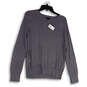 NWT Womens Gray Knitted Crew Neck Long Sleeve Pullover Sweater Size Medium image number 1