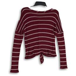 NWT Altar'd State Womens Red White Striped Button-Front Cardigan Sweater Size XS alternative image