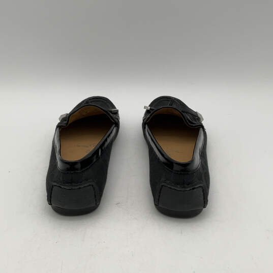 Womens Frida Q672 Black Signature Round Toe Slip On Loafer Flats Size 7.5 B image number 3