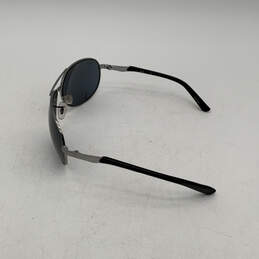 Mens RB3393 Silver Black Lens Metal Full Rim Aviator Sunglasses With Case alternative image