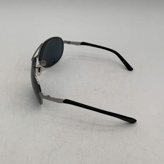Mens RB3393 Silver Black Lens Metal Full Rim Aviator Sunglasses With Case image number 2