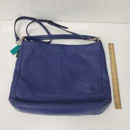 Coach Designer Blue Pebble Leather Grain Hobo Shoulder Bag alternative image