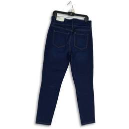 NWT Womens Dark Blue Denim High Rise 5 Pocket Design Skinny Leg Jeans Size 10 alternative image