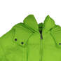 NWT Womens Green Long Sleeve Front Pockets Hooded Puffer Jacket Size Medium image number 3