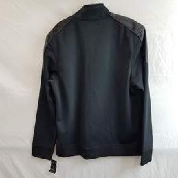 INC International Concepts Men's Full Zip Leather Padded Jacket Black Size L alternative image