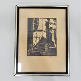 Vintage Juan Castells Marti Lithograph Print Framed & Signed