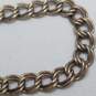 Sterling Silver Bronze Tone/Silver Double Rolo Chain Bracelet Bundle 2pcs 11.8g image number 4