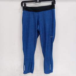 Nike Women's blue Print Dri-Fit Drawstring Sweatpants Size M