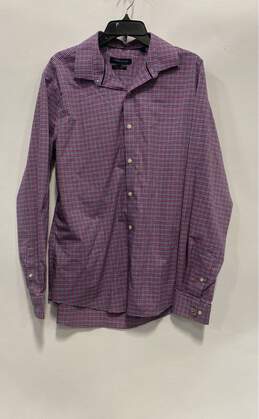 Tommy Hilfiger Mens Multicolor Plaid Slim Fit Long Sleeve Button-Up Shirt Sz 17 alternative image