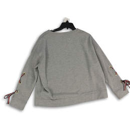 Womens Gray Heather Crew Neck Long Sleeve Pullover Sweatshirt Size L alternative image