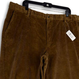 NWT Mens Brown Corduroy Slash Pocket Straight Leg Ankle Pants Size 42/32