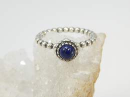 925 Pandora Lapis Lazuli Birthday Blossom Ring