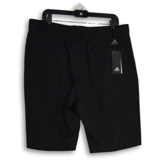 NWT Mens Black Flat Front Slash Pocket Straight Leg Chino Shorts Size 36 image number 2