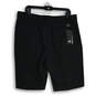 NWT Mens Black Flat Front Slash Pocket Straight Leg Chino Shorts Size 36 image number 2