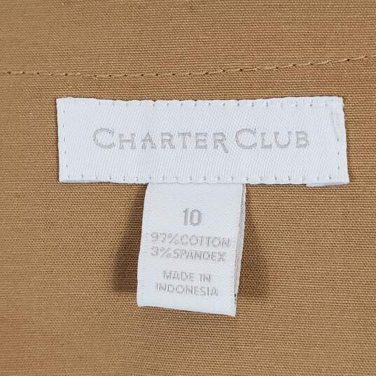 Charter Club Women Beige Jacket Sz 10 image number 3