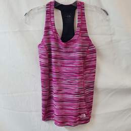 The North Face Womens Active Racerback Pink Striped Tank Top Size M