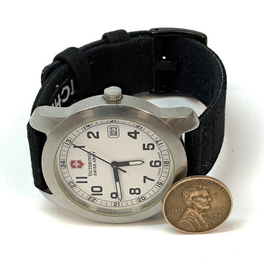 Designer Swiss Army Victorinox Silver-Tone Round Dial Analog Wristwatch image number 2