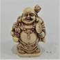 Happy Laughing Buddha Ivory Resin Figurines Set of 5 2 Inch image number 10