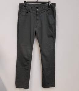 NWT Mens Gray Pockets Dark Wash Mid Rise Regular Fit Straight Jeans Size 33