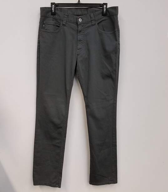 NWT Mens Gray Pockets Dark Wash Mid Rise Regular Fit Straight Jeans Size 33 image number 1