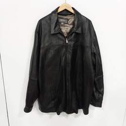 Wilsons Leather Men's Collared Full-Zip Jacket Size 3XLT