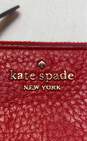 Kate Spade Pebble Leather Slim Snap Wallet Red image number 5