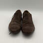 Mens Tan Suede Round Toe Lace Up Wingtip Derby Dress Shoes Size 12 image number 3
