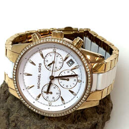 Designer Michael Kors MK-6324 Rhinestone Chronograph Dial Analog Wristwatch