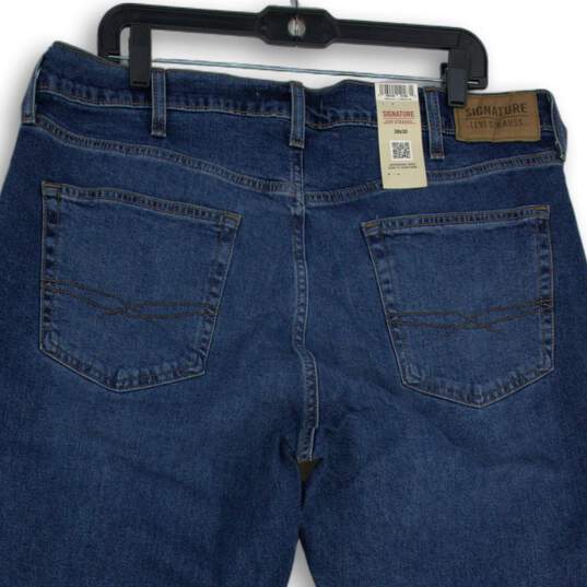 NWT Mens Blue Denim Dark Wash 5-Pocket Design Straight Leg Jeans Size 38x30 image number 4