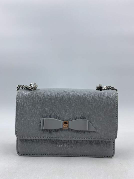 Authentic Ted Baker Mini Gray Caviar Crossbody image number 1