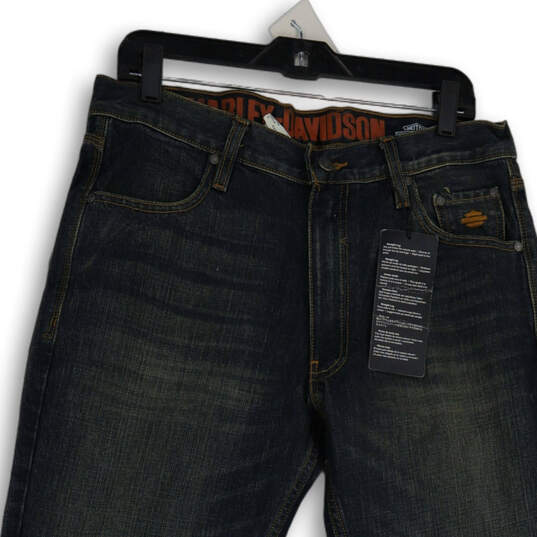 NWT Mens Gray Denim Medium Wash 5-Pocket Design Straight Leg Jeans Sz 32x30 image number 3