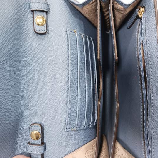 Sky Blue Leather Cross-Body Bag image number 4