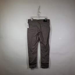 Mens Flat Front 5 Pockets Design Straight Leg Chino Pants Size 33/32
