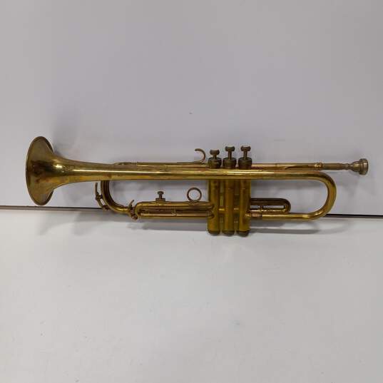 Vintage Sterling Brass Trumpet in Hard Case image number 2