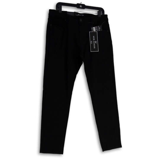 NWT Mens Black Supreme Flex Denim Slim Fit Straight Leg Jeans Size 34/30 image number 3