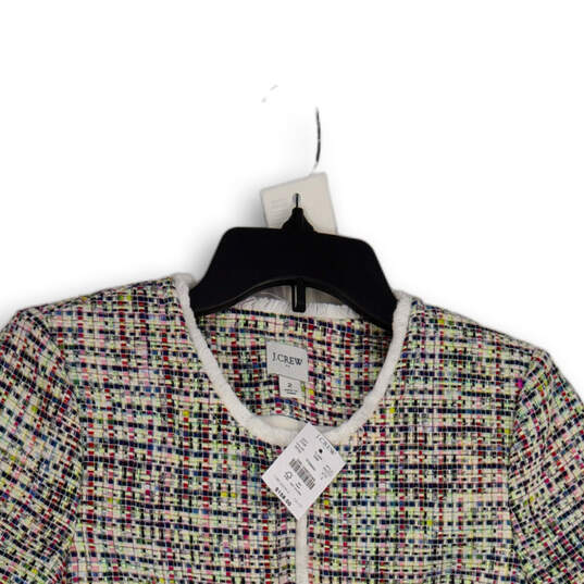 NWT Womens Multicolor Welt Pocket Long Sleeve Tweed Jacket Size 2 image number 3