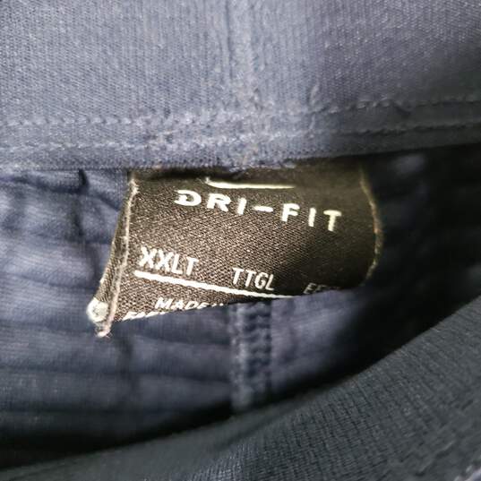 Mens Dri Fit Slash Pockets Tapered Leg Drawstring Waist Sweatpants Size XXLT image number 4