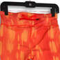 Womens Pink Elastic Waist Zip Pocket Pull-On Capri Leggings Size Medium image number 4