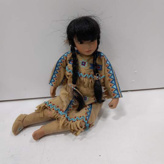 Danbury Mint & American Diary Native American Girls Dolls Assorted 3pc Lot image number 6