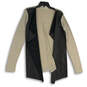 Womens Beige Black Long Sleeve Open Front Cardigan Sweater Size Large image number 1