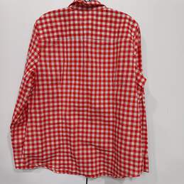 Women’s J. Crew Checked Plaid Flannel Button-Up Shirt Sz XL NWT alternative image