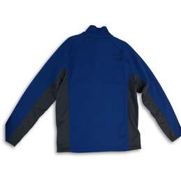 NWT Mens Blue Knitted Long Sleeve Quarter Zip Pullover Sweater Size XL alternative image
