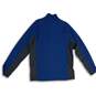 NWT Mens Blue Knitted Long Sleeve Quarter Zip Pullover Sweater Size XL image number 2