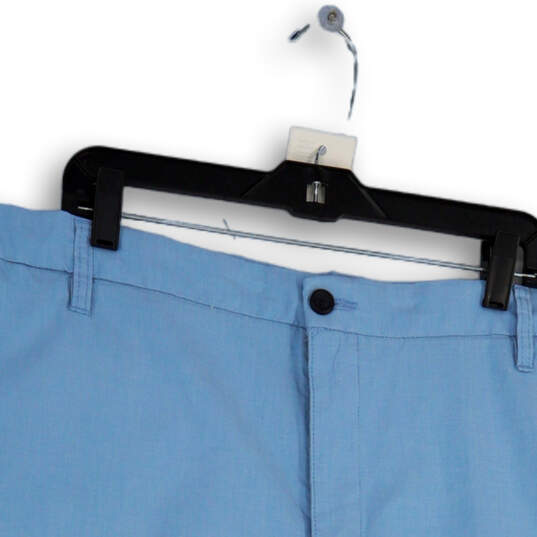 NWT Mens Blue Supreme Flex Flat Front Slash Pockets Chino Shorts Size 54 image number 1