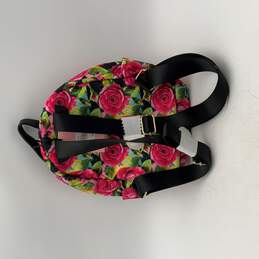NWT Juicy Couture Womens Multicolor Floral Rose Print Zipper Backpack Bag Purse alternative image