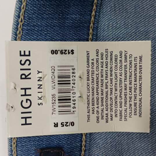 Women's Bridgette High Rise Skinny Jeans Sz 25R NWT image number 3
