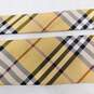 BURBERRY London Men's Yellow House Check Silk Necktie Tie with COA image number 11