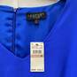 NWT Womens Blue V-Neck 3/4 Sleeve Back Zip Short Shift Dress Size 12 image number 3